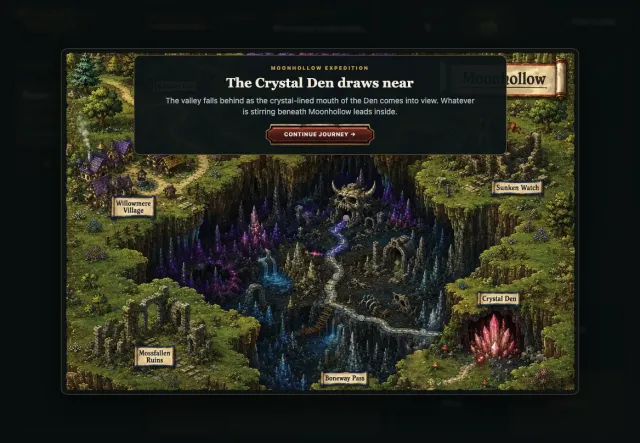 The Moonhollow Campaign adventure map